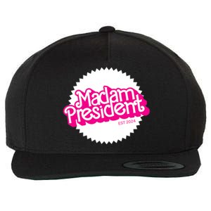 Madam President 2024 Funny Cute Kamala Harris Wool Snapback Cap