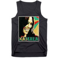 Madam President 2024 Kamala Harris Laughing Portrait Tank Top