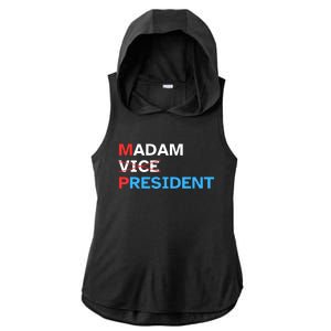 Madam President 2024 Kamala Harris Ladies PosiCharge Tri-Blend Wicking Draft Hoodie Tank