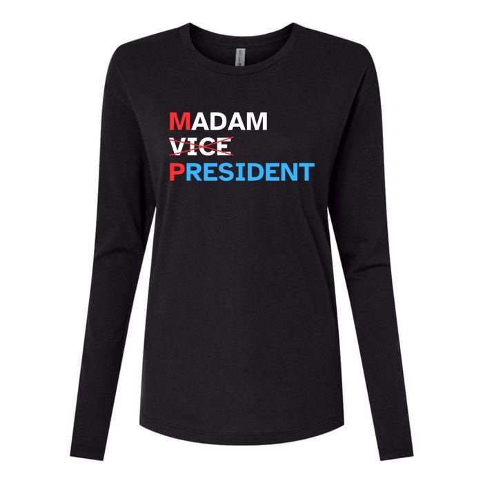 Madam President 2024 Kamala Harris Womens Cotton Relaxed Long Sleeve T-Shirt