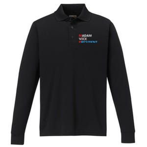 Madam President 2024 Kamala Harris Performance Long Sleeve Polo