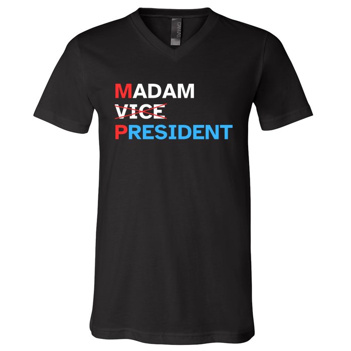 Madam President 2024 Kamala Harris V-Neck T-Shirt