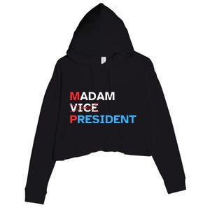 Madam President 2024 Kamala Harris Crop Fleece Hoodie