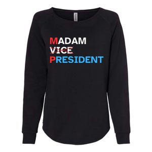 Madam President 2024 Kamala Harris Womens California Wash Sweatshirt