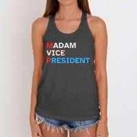 Madam President 2024 Kamala Harris Women's Knotted Racerback Tank