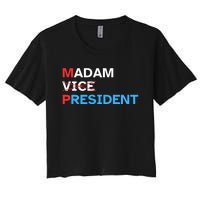 Madam President 2024 Kamala Harris Women's Crop Top Tee