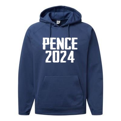 Mike Pence 2024 For President Mike Pence 2024 Performance Fleece Hoodie