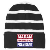 Madam President 2024 Striped Beanie with Solid Band