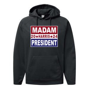 Madam President 2024 Patriotic Print Performance Fleece Hoodie