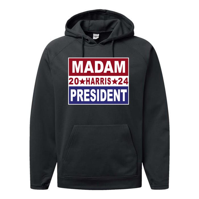 Madam President 2024 Patriotic Print Performance Fleece Hoodie