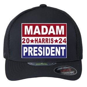 Madam President 2024 Patriotic Print Flexfit Unipanel Trucker Cap