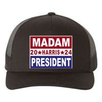 Madam President 2024 Patriotic Print Yupoong Adult 5-Panel Trucker Hat