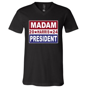 Madam President 2024 Patriotic Print V-Neck T-Shirt