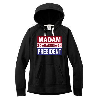 Madam President 2024 Patriotic Print Women's Fleece Hoodie