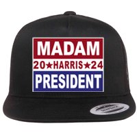 Madam President 2024 Patriotic Print Flat Bill Trucker Hat