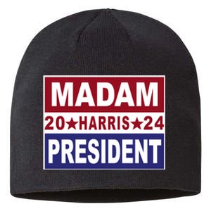 Madam President 2024 Patriotic Print Sustainable Beanie