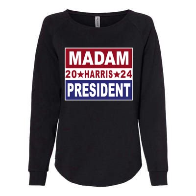 Madam President 2024 Patriotic Print Womens California Wash Sweatshirt