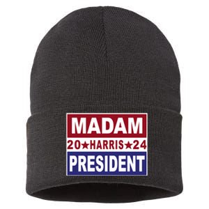 Madam President 2024 Patriotic Print Sustainable Knit Beanie