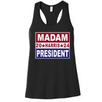 Madam President 2024 Patriotic Print Women's Racerback Tank