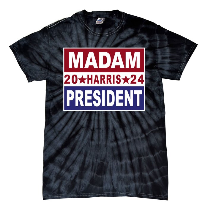 Madam President 2024 Patriotic Print Tie-Dye T-Shirt