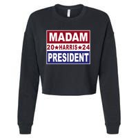 Madam President 2024 Patriotic Print Cropped Pullover Crew