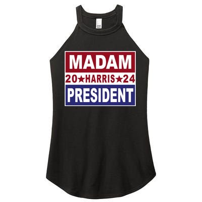 Madam President 2024 Patriotic Print Women's Perfect Tri Rocker Tank