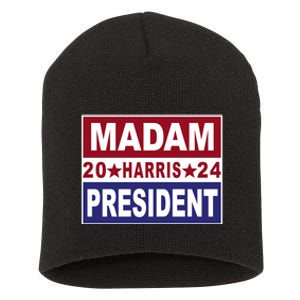 Madam President 2024 Patriotic Print Short Acrylic Beanie