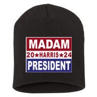 Madam President 2024 Patriotic Print Short Acrylic Beanie