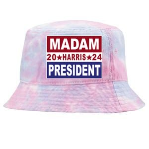 Madam President 2024 Patriotic Print Tie-Dyed Bucket Hat