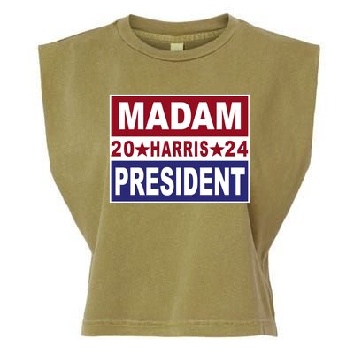 Madam President 2024 Patriotic Print Garment-Dyed Women's Muscle Tee