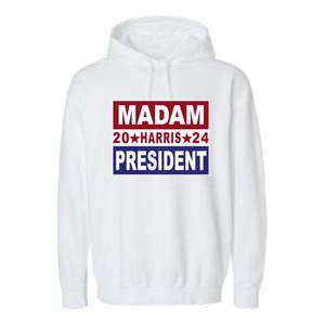 Madam President 2024 Patriotic Print Garment-Dyed Fleece Hoodie