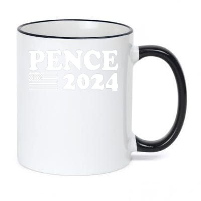 Mike Pence 2024 For President Mike Pence 2024 11oz Black Color Changing Mug