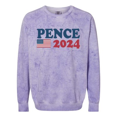 Mike Pence 2024 For President Mike Pence 2024 Colorblast Crewneck Sweatshirt