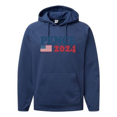 Mike Pence 2024 For President Mike Pence 2024 Performance Fleece Hoodie