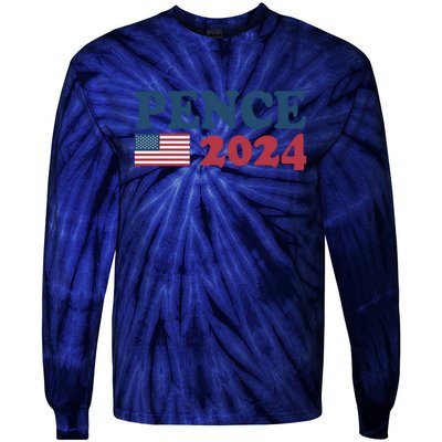 Mike Pence 2024 For President Mike Pence 2024 Tie-Dye Long Sleeve Shirt