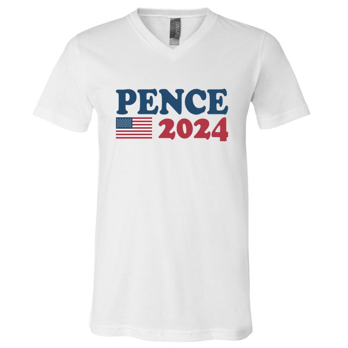 Mike Pence 2024 For President Mike Pence 2024 V-Neck T-Shirt