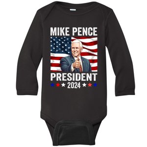 Mike Pence 2024 American Presidential Election 2024 USA Baby Long Sleeve Bodysuit