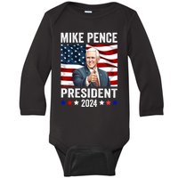 Mike Pence 2024 American Presidential Election 2024 USA Baby Long Sleeve Bodysuit