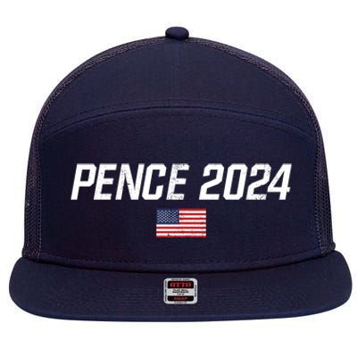 Mike Pence 2024 For President Mike Pence 2024 7 Panel Mesh Trucker Snapback Hat