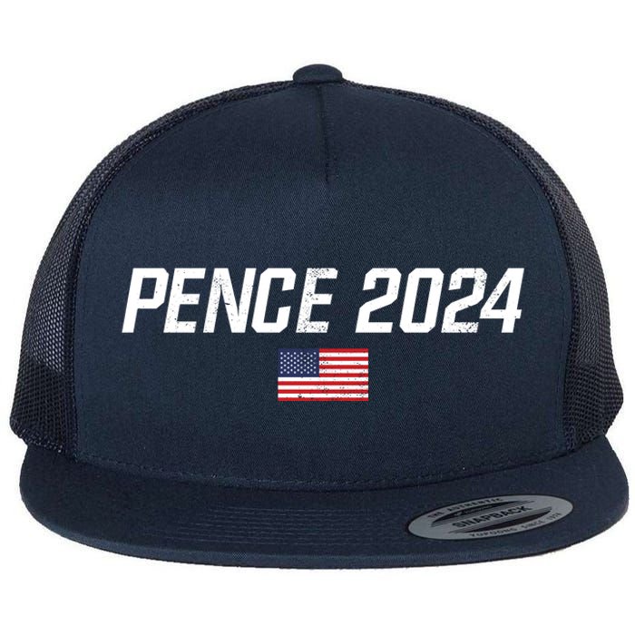 Mike Pence 2024 For President Mike Pence 2024 Flat Bill Trucker Hat