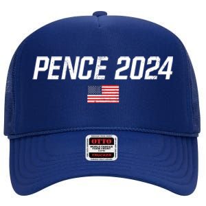 Mike Pence 2024 For President Mike Pence 2024 High Crown Mesh Back Trucker Hat