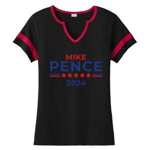 Mike Pence 2024 American Presidential Election 2024 USA Ladies Halftime Notch Neck Tee