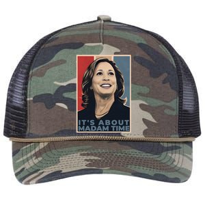 Madam President 2024 ItS About Madam Time Retro Rope Trucker Hat Cap