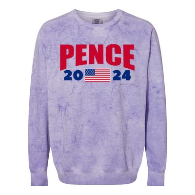 Mike Pence 2024 American Presidential Election 2024 USA Colorblast Crewneck Sweatshirt