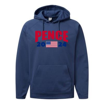 Mike Pence 2024 American Presidential Election 2024 USA Performance Fleece Hoodie