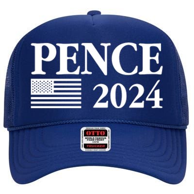 Mike Pence 2024 High Crown Mesh Back Trucker Hat