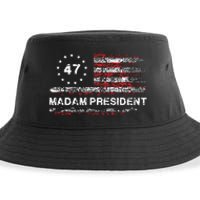 Madam President 47 2024 Us Flag Vintage Sustainable Bucket Hat