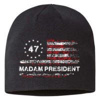 Madam President 47 2024 Us Flag Vintage Sustainable Beanie