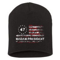 Madam President 47 2024 Us Flag Vintage Short Acrylic Beanie