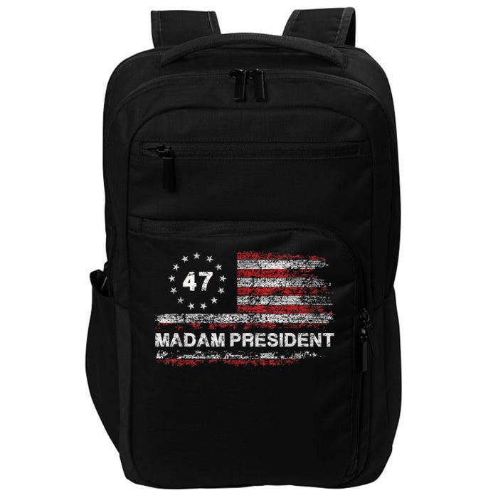 Madam President 47 2024 Us Flag Vintage Impact Tech Backpack